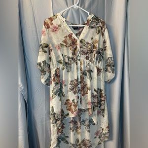 Torrid Womens Lexie High Low Floral Chiffon Blouse